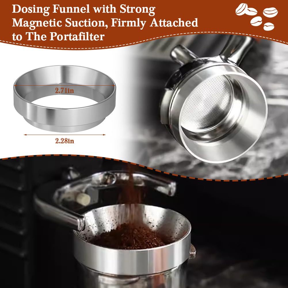 Amazon | Fly2Top 調節可能な深さエスプレッソタンパーセット:58mm